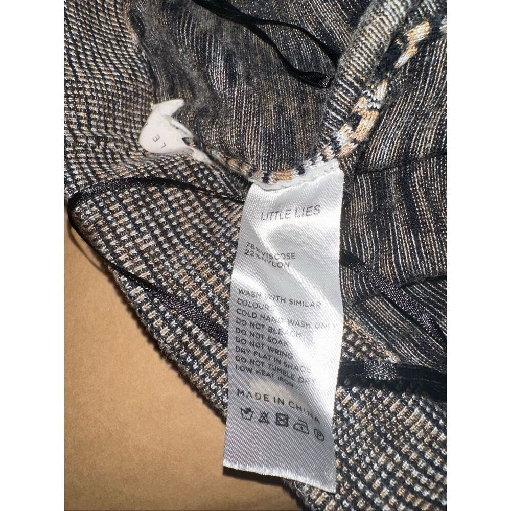 Anthropologie Little Lies Sz M Wide Leg Knit Lounge Pants Multicolor Drawstring - Picture 7 of 9